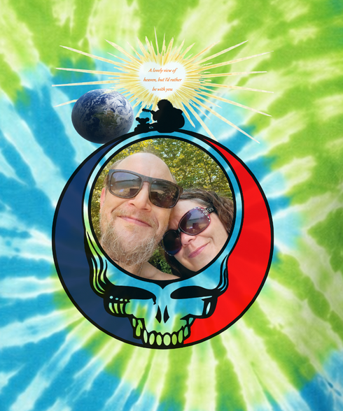 Custom Stealie Tie-Dye Grateful Dead T-Shirt (50)