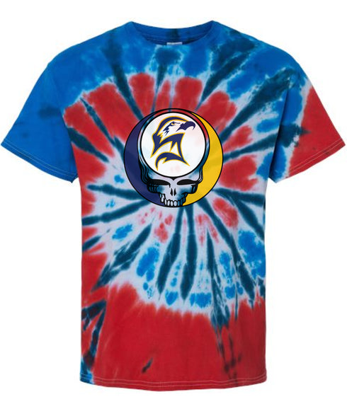 Custom Seahawk Stealie Tie-Dye Grateful Dead T-Shirt