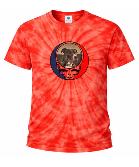 Custom Dog Stealie Tie-Dye Grateful Dead T-Shirt (149)