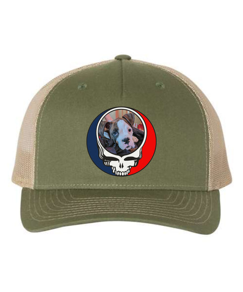 Custom Dog Stealie Grateful Dead Trucker Cap (154)