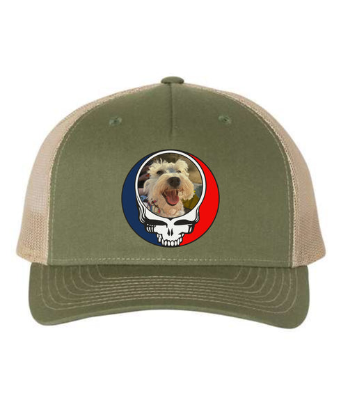 Custom Dog Stealie Grateful Dead Trucker Cap (158)