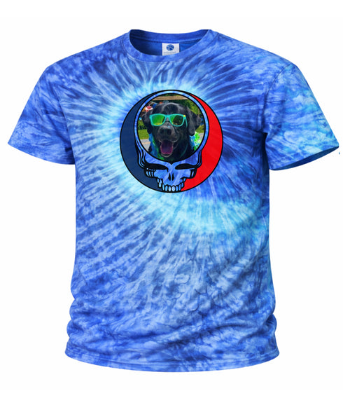 Custom Stealie Tie-Dye Grateful Dead T-Shirt (162-2)