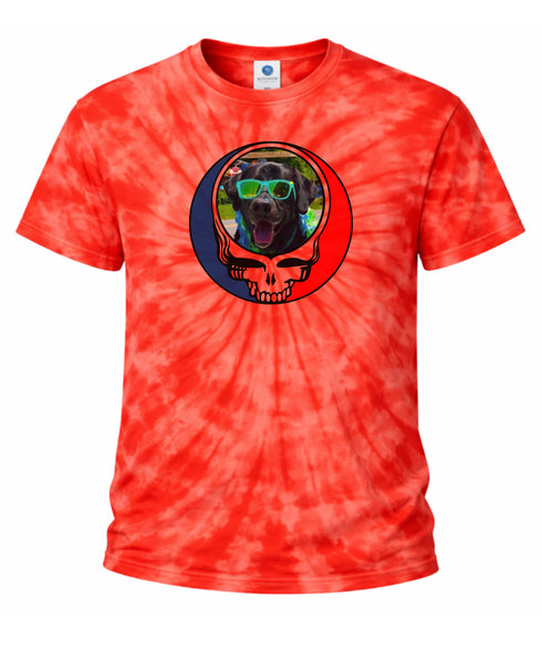 Custom Stealie Tie-Dye Grateful Dead T-Shirt (162-2)