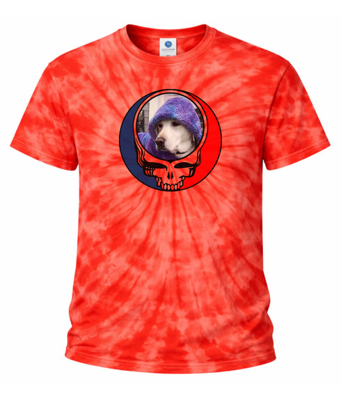 Custom Stealie Tie-Dye Grateful Dead T-Shirt (162-3)