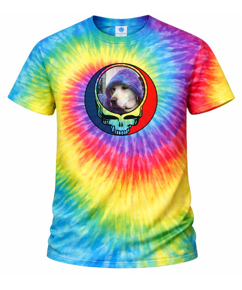 Custom Stealie Tie-Dye Grateful Dead T-Shirt (162-3)
