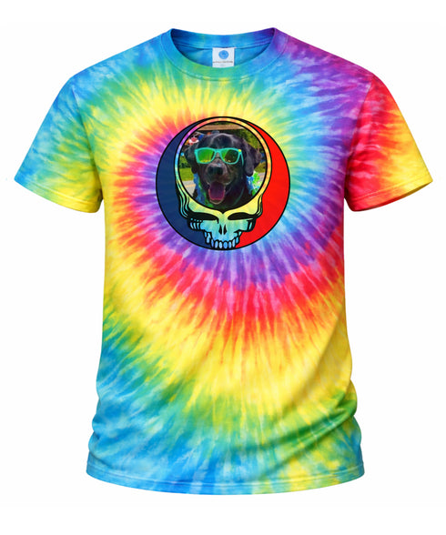Custom Stealie Tie-Dye Grateful Dead T-Shirt (162-2)