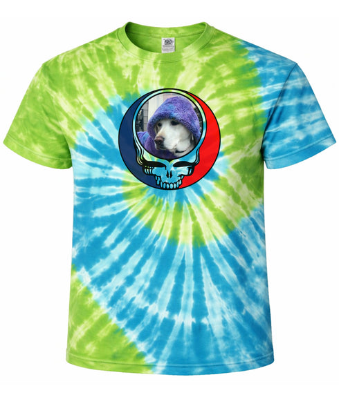 Custom Stealie Tie-Dye Grateful Dead T-Shirt (162-3)