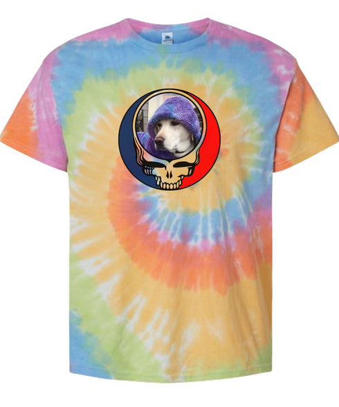 Custom Stealie Tie-Dye Grateful Dead T-Shirt (162-3)