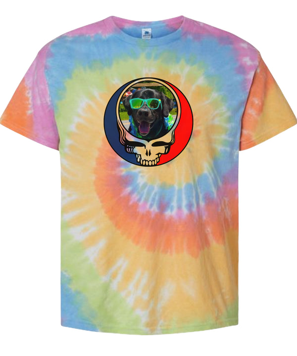Custom Stealie Tie-Dye Grateful Dead T-Shirt (162-2)