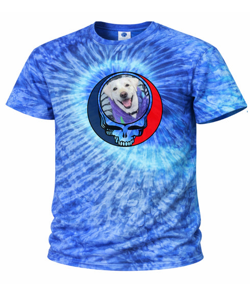 Custom Stealie Tie-Dye Grateful Dead T-Shirt (162-6)