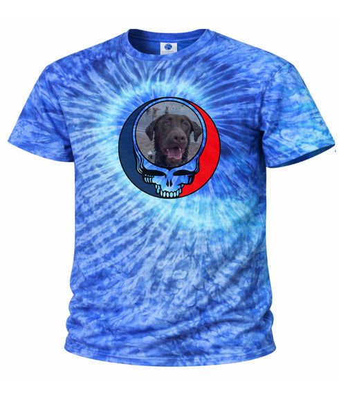 Custom Stealie Tie-Dye Grateful Dead T-Shirt (162-4)