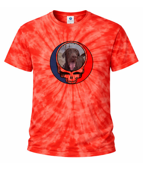 Custom Stealie Tie-Dye Grateful Dead T-Shirt (162-5)