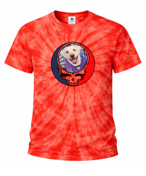 Custom Stealie Tie-Dye Grateful Dead T-Shirt (162-6)
