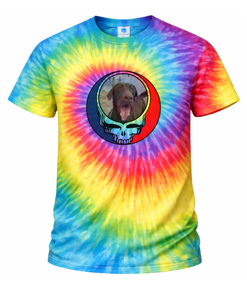 Custom Stealie Tie-Dye Grateful Dead T-Shirt (162-5)