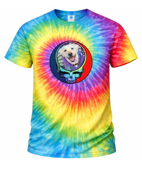 Custom Stealie Tie-Dye Grateful Dead T-Shirt (162-6)