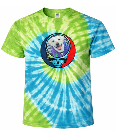 Custom Stealie Tie-Dye Grateful Dead T-Shirt (162-6)