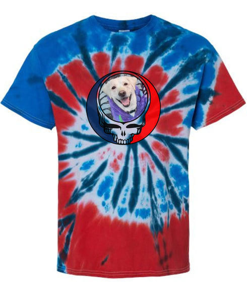 Custom Stealie Tie-Dye Grateful Dead T-Shirt (162-6)