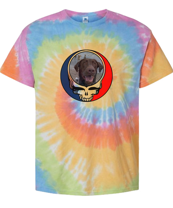 Custom Stealie Tie-Dye Grateful Dead T-Shirt (162-4)