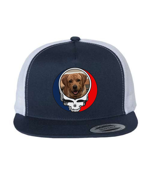 Custom Dog Stealie Grateful Dead Trucker Cap (171)