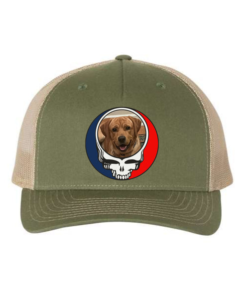 Custom Dog Stealie Grateful Dead Trucker Cap (171)
