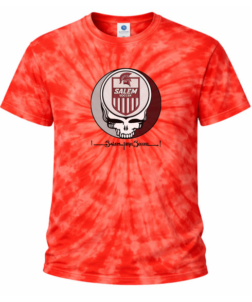 Custom Salem Soccer Stealie Tie-Dye Grateful Dead T-Shirt