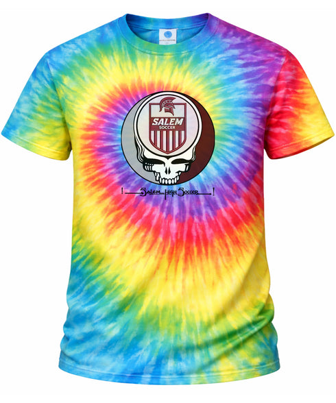 Custom Salem Soccer Stealie Tie-Dye Grateful Dead T-Shirt