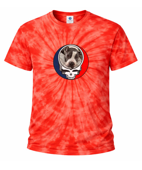Custom Dog Stealie Tie-Dye Grateful Dead T-Shirt (38)