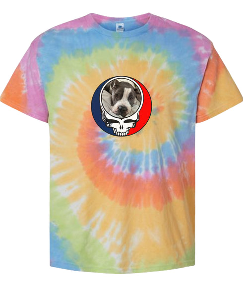 Custom Dog Stealie Tie-Dye Grateful Dead T-Shirt (38)