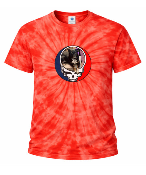 Custom Dog Stealie Tie-Dye Grateful Dead T-Shirt (39)