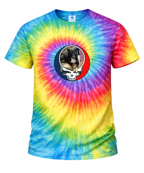 Custom Dog Stealie Tie-Dye Grateful Dead T-Shirt (39)