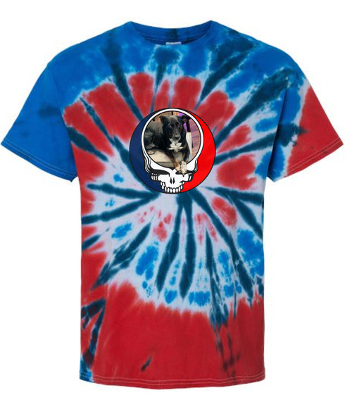 Custom Dog Stealie Tie-Dye Grateful Dead T-Shirt (39)