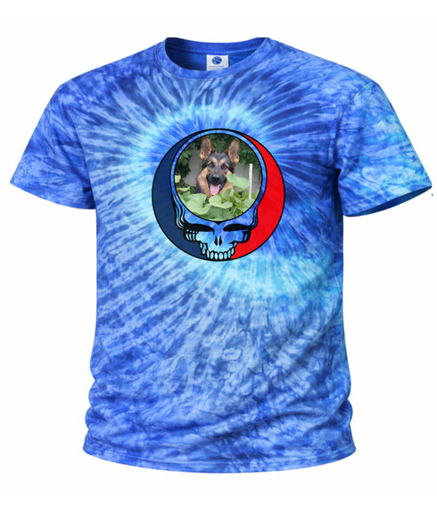 Custom Dog Stealie Tie-Dye Grateful Dead T-Shirt (43)