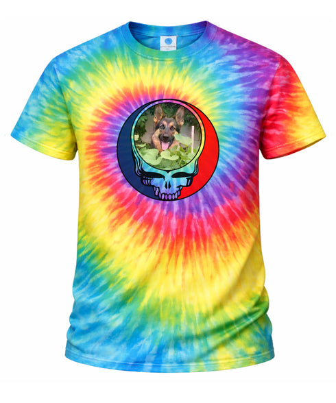 Custom Dog Stealie Tie-Dye Grateful Dead T-Shirt (43)