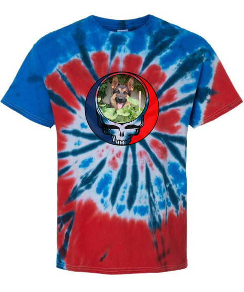 Custom Dog Stealie Tie-Dye Grateful Dead T-Shirt (43)