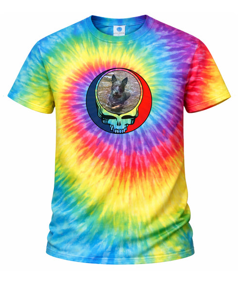 Custom Dog Stealie Tie-Dye Grateful Dead T-Shirt (45)