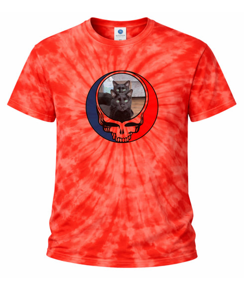 Custom Cat Stealie Tie-Dye Grateful Dead T-Shirt (60)