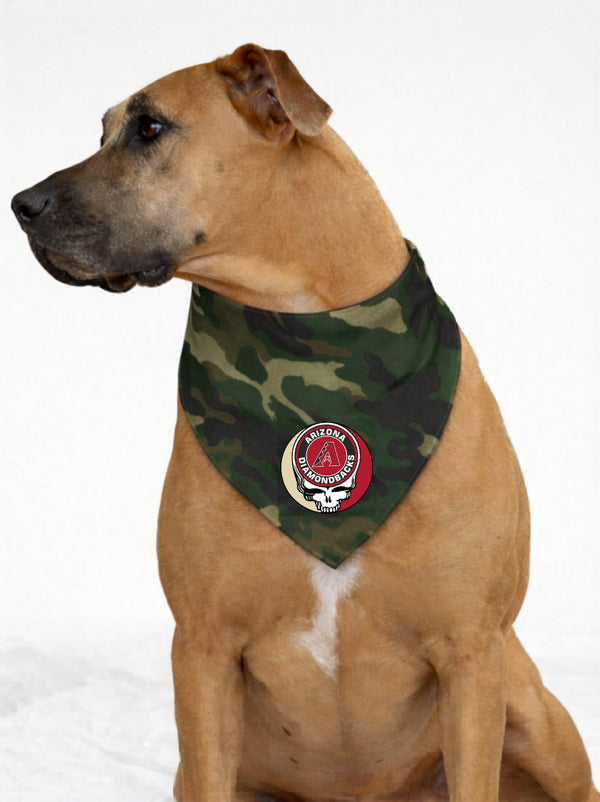 Arizona Diamondbacks Stealie Grateful Dead Dog Bandana - Fits Most Dogs