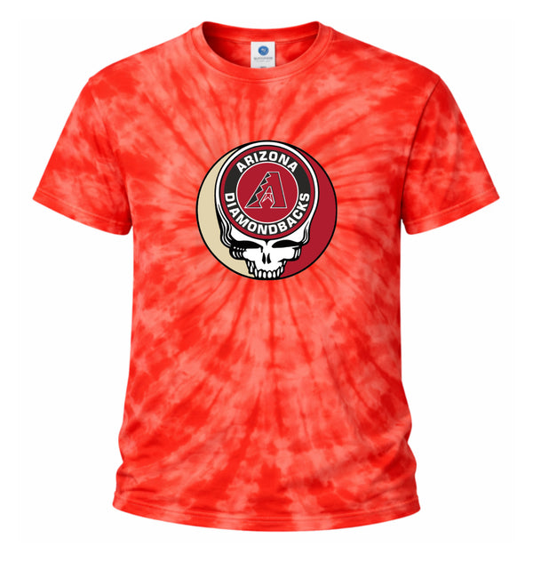Arizona Diamondbacks Stealie Tie-Dye Grateful Dead T-Shirt