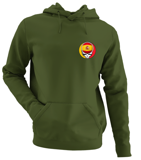 Spain FIFA World Cup - Premium Grateful Dead Left Chest Hoodie - Military Green - 7