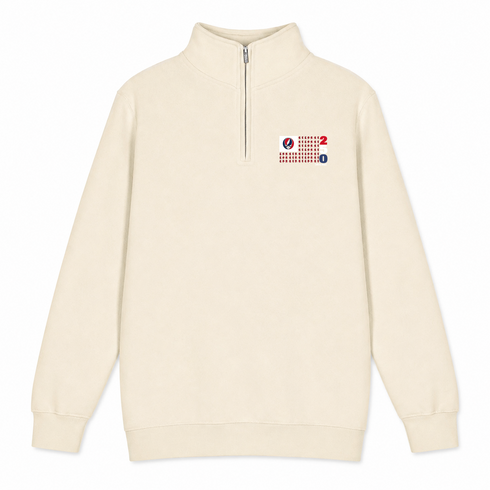 America 250 USA Life is dead. Flag - Premium Grateful Dead Quarter-Zip Pullover - Sand - 1