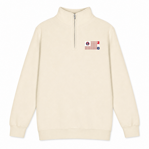 America 250 USA Life is dead. Flag - Premium Grateful Dead Quarter-Zip Pullover - Sand - 1