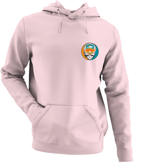 Miami Football - Premium Grateful Dead Left Chest Hoodie - Light Pink - 4