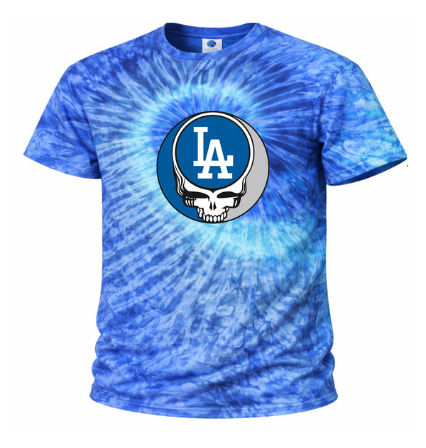 Los Angeles Dodgers Stealie Tie-Dye Grateful Dead T-Shirt