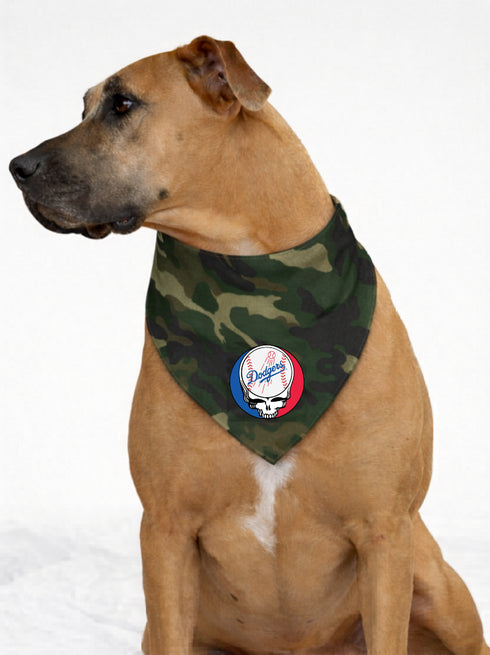Los Angeles Dodgers Stealie Grateful Dead Dog Bandana - Fits Most Dogs