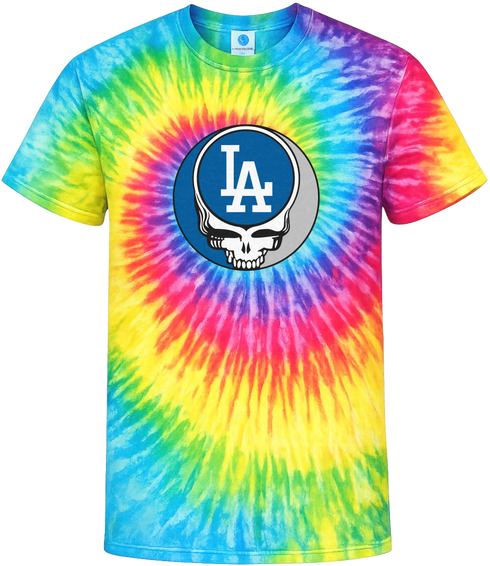 Los Angeles Dodgers Logo Stealie Tie-Dye × Grateful Dead Tee