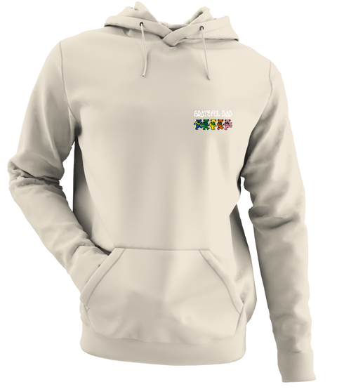 Grateful Dad - Premium Grateful Dead Left Chest Hoodie - Sand - 3