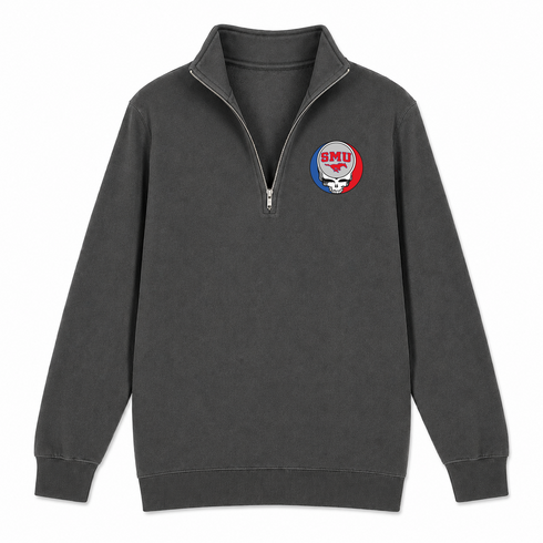 SMU - Premium Grateful Dead Quarter-Zip Pullover - Charcoal - 6