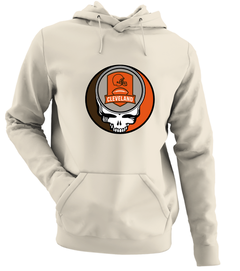 Cleveland Football - Premium Grateful Dead Hoodie - Sand - 3