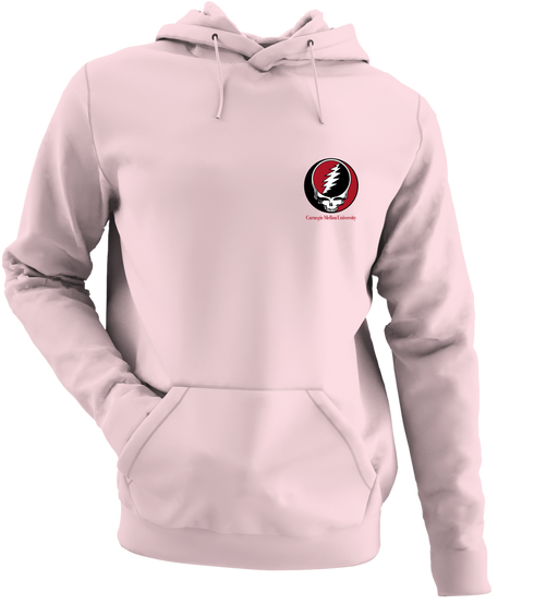 Carnegie Melon University - Premium Grateful Dead Left Chest Hoodie - Light Pink - 4