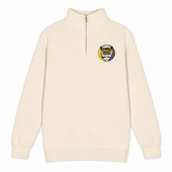 Cal State - Premium Grateful Dead Quarter-Zip Pullover - Sand - 1